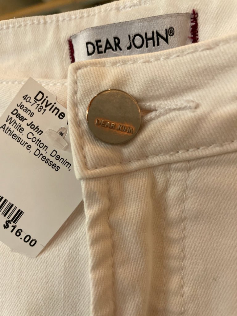 Size 4 White Dear John Jeans - Divine Consign Furniture